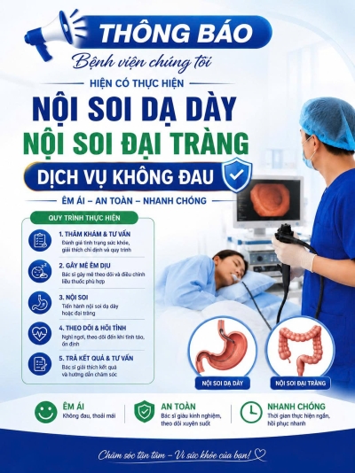 Dịch vụ Nội soi Gây mê không đau